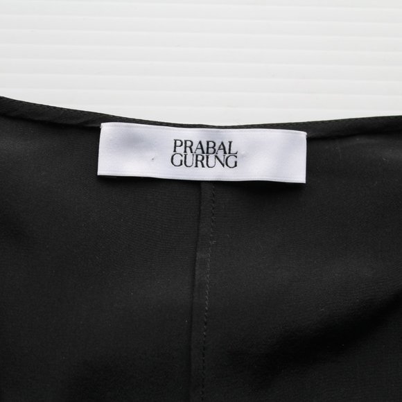 Prabal Gurung Bow Black Silk Blouse Top Size 0 - Picture 5 of 6